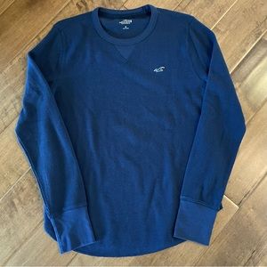 Hollister Mens Waffle Cotton Long Sleeve Crew
